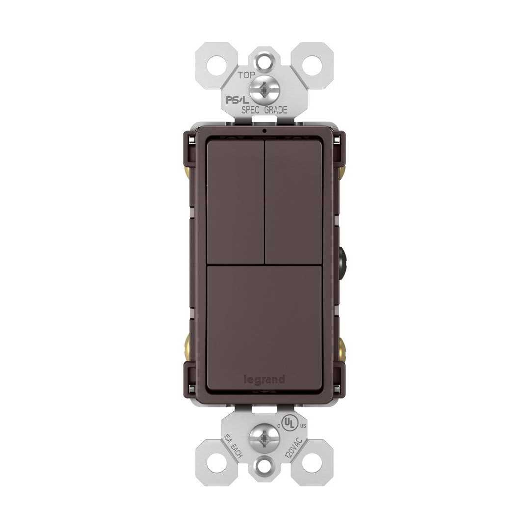 Legrand Radiant RCD113 Two Single-Pole Switches & Single Pole 3-Way Switch - Zenithce