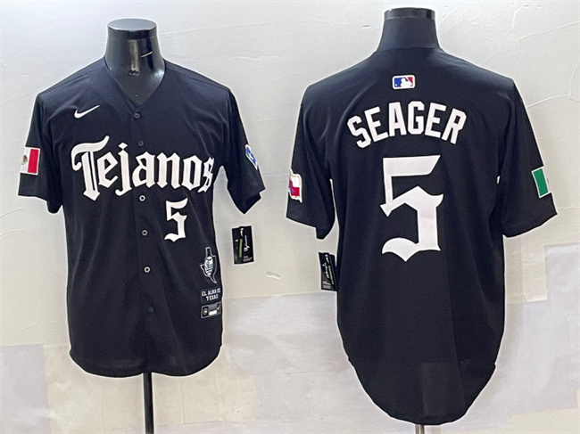 Texas Rangers #5 Corey Seager Black Mexico 2025 Vapor Premier Limited Stitched Jersey - Zenithce