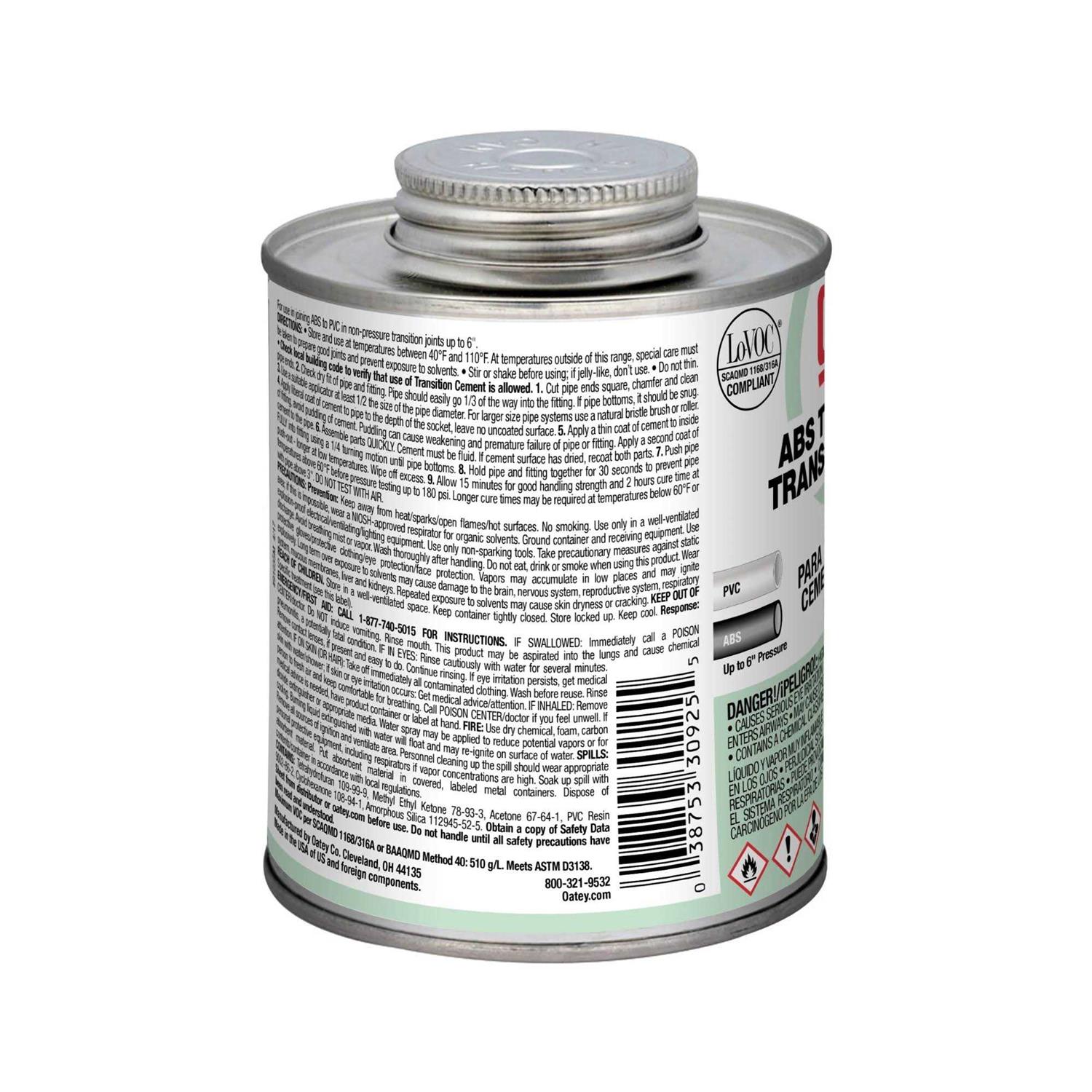 Oatey 16 oz Heavy Duty PVC Cement 31095 - Zenithce