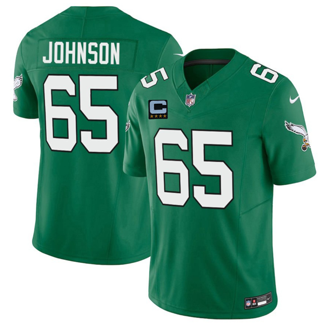 Philadelphia Eagles #65 Lane Johnson Kelly Green 2025 F.U.S.E. With 4-Star C Patch Vapor Untouchable Limited Throwback Stitched Jersey - Zenithce