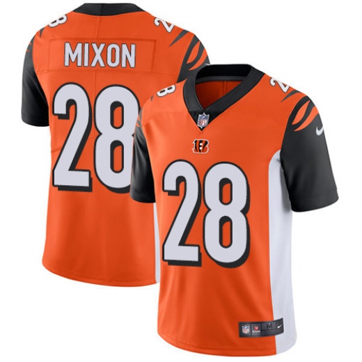 Cincinnati Bengals #28 Joe Mixon Orange Stitched Vapor Untouchable Limited Jersey - Zenithce