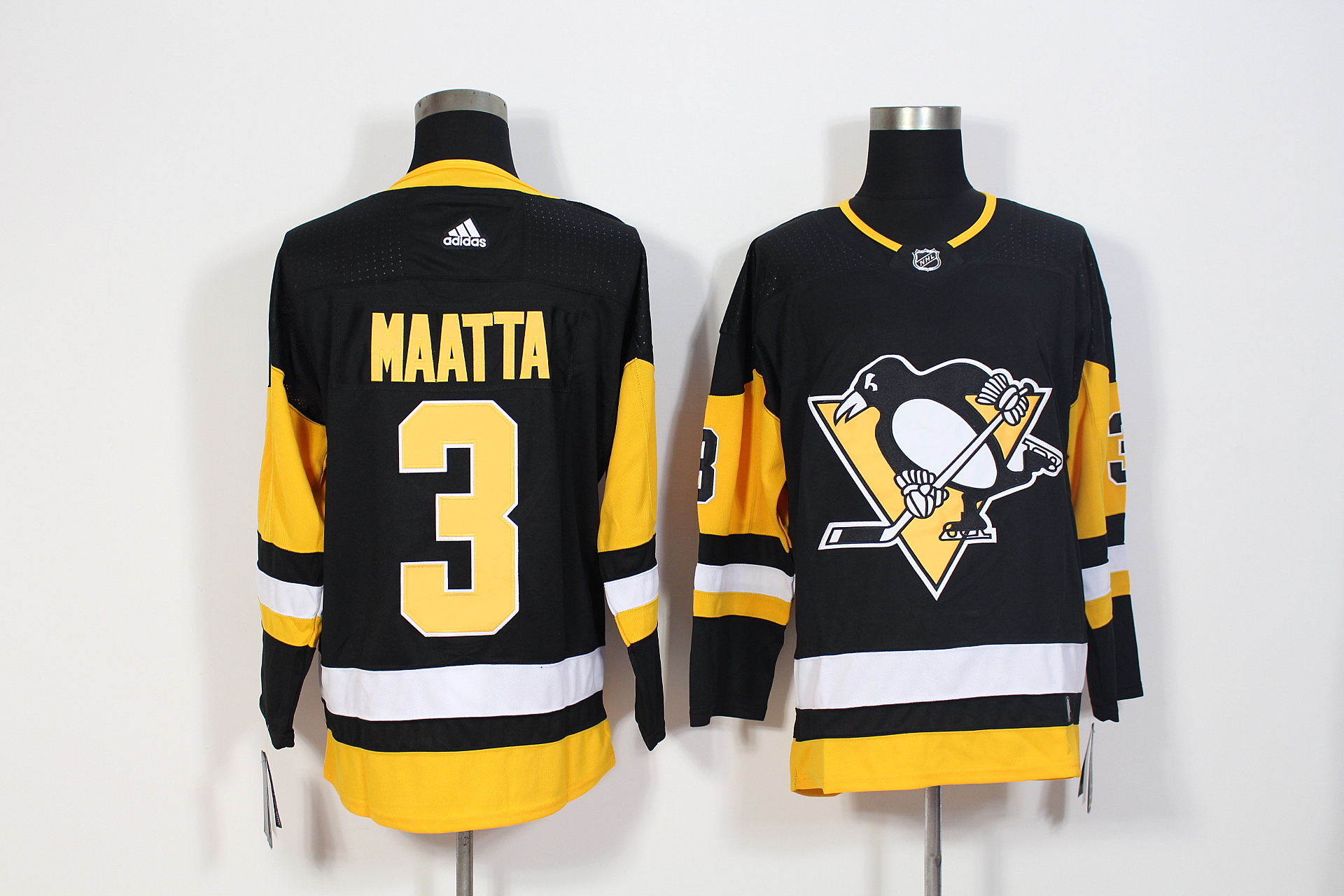 Pittsburgh Penguins #3 Olli Maatta Black Stitched Adidas Jersey - Zenithce