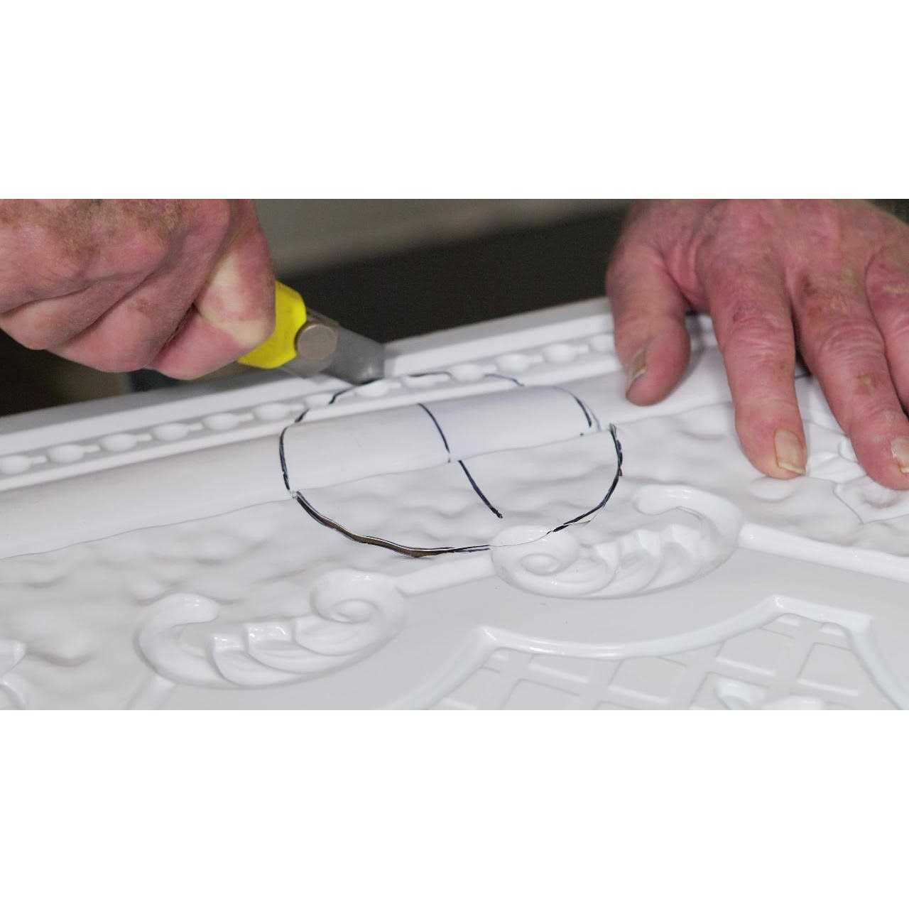 From Plain To Beautiful In Hours 339-Soho 2 ft. x 2 ft. PVC Glue-up or Lay-in Ceiling Tile - Zenithce