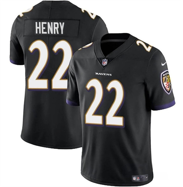 Baltimore Ravens #22 Derrick Henry Black Vapor Limited Jersey - Zenithce