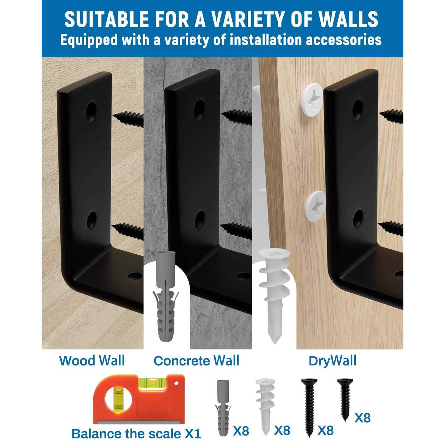 LEOPO 12 inch Shelf Bracket for DIY Floating Shelf - Zenithce