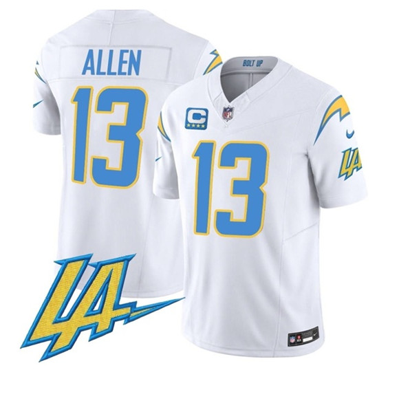 Los Angeles Chargers #13 Keenan Allen White F.U.S.E With LA 4-Star C Patch Vapor Limited Stitched Jersey - Zenithce