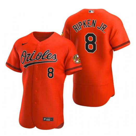 Baltimore Orioles #8 Cal Ripken Jr. Orange Flex Base Stitched Jersey - Zenithce