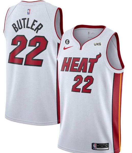 Miami Heat #22 Jimmy Butler White With NO.6 Patch Stitched Jersey - Zenithce
