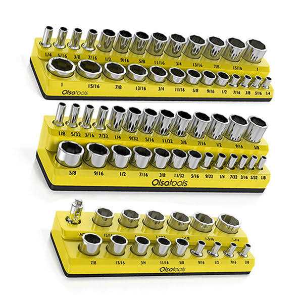 Olsa Tools Magnetic Socket Organizer Socket Holder 1/2-Inch Drive - Zenithce