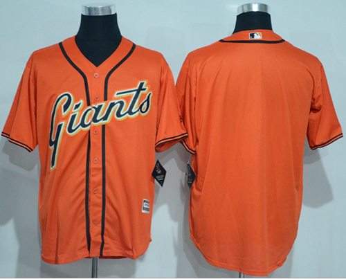Giants Blank Orange New Cool Base Alternate Stitched Jersey - Zenithce