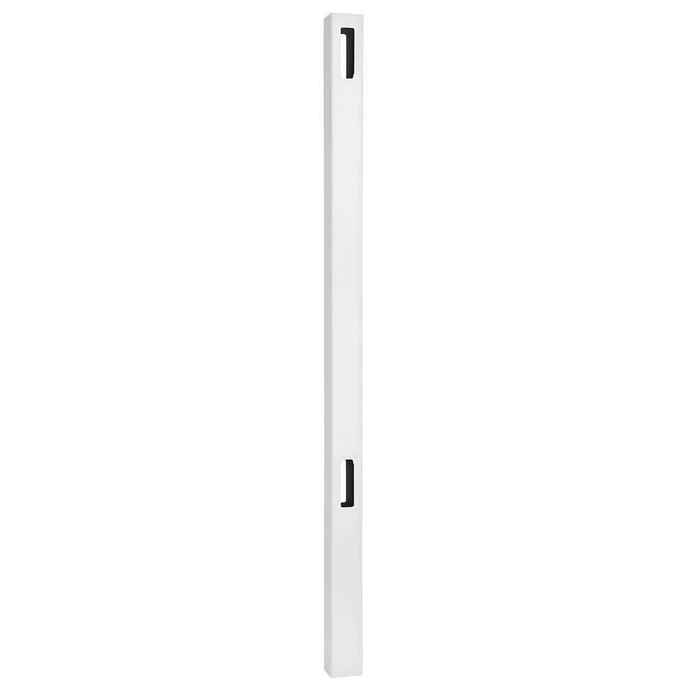 Veranda 5 in. x 5 in. x 9 ft Fairfax Almond Vinyl Privacy Fence End Post - Zenithce