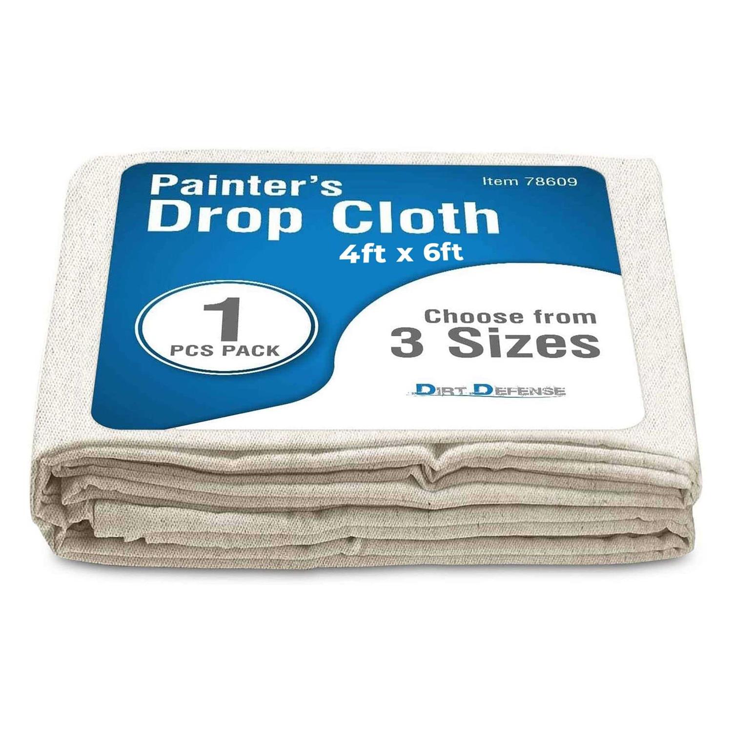 Dirt Defense Canvas Drop Cloth Cotton Tarp Large Canvas Tarp For Art Supplies, Drop Painting Supplies/paint Canvas Fabric and Furniture - Zenithce