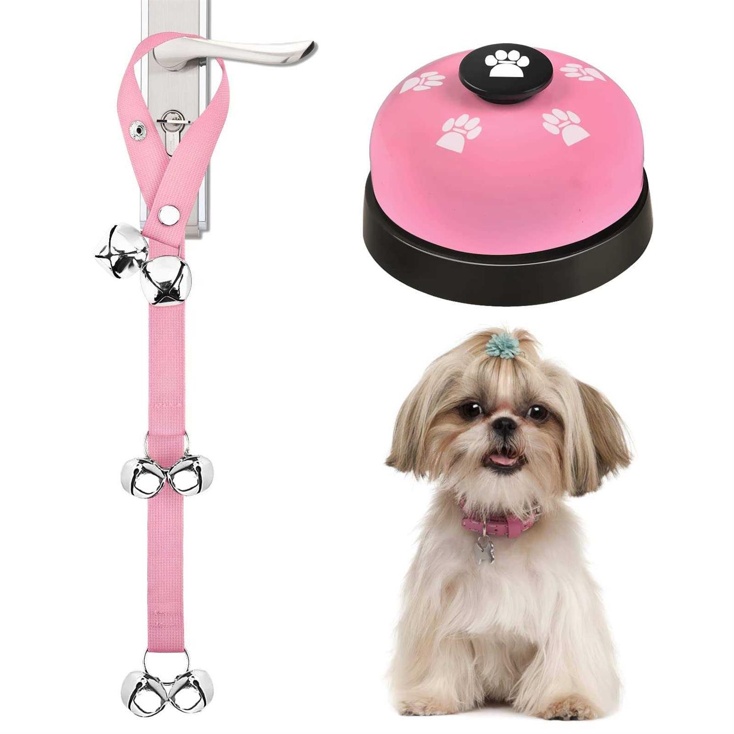 JIMEJV 2 Pack Dog Doorbells, Pet Training Bells for Go Outside Potty Training and Communication Device Large Loud Dog Bell Cat Puppy Interactive - Zenithce