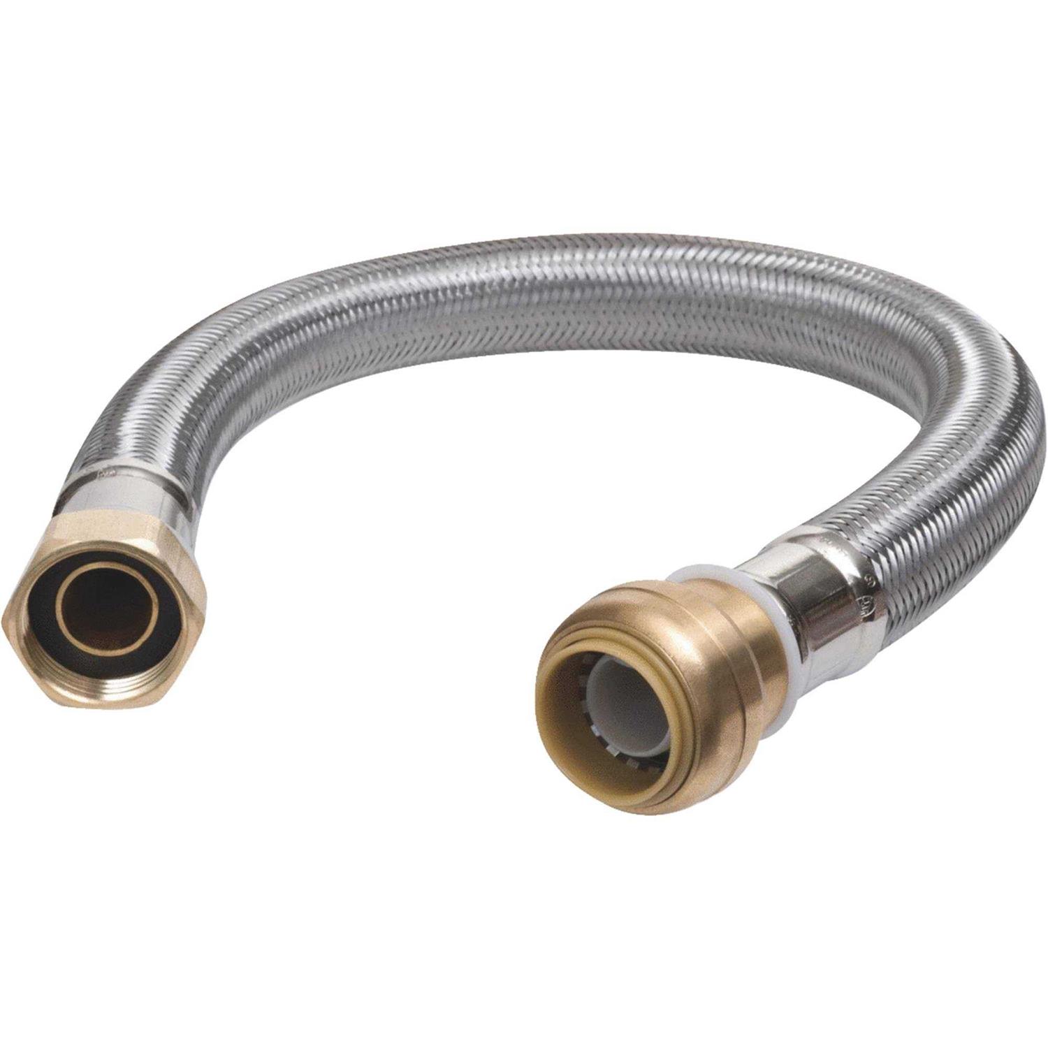 SharkBite U3086FLEX24LF Braided Water Softener Connector 3/4 x 1 - Zenithce