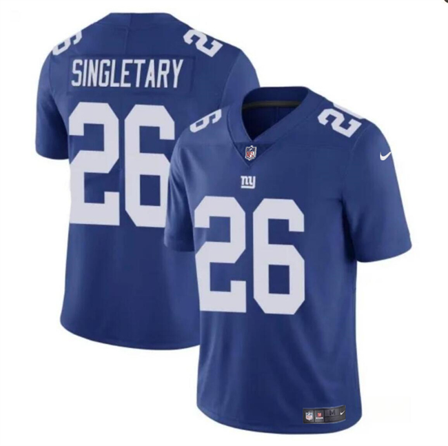 New York Giants #26 Devin Singletary Blue Vapor Untouchable Limited Stitched Jersey - Zenithce