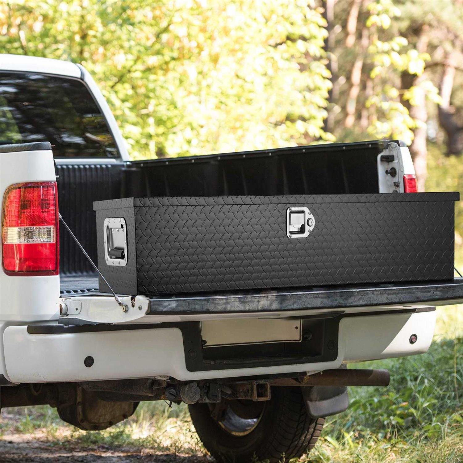 VEVOR Heavy Duty Aluminum Truck Bed Tool Box, Diamond Plate Tool Box with Side Handle and Lock Keys - Zenithce