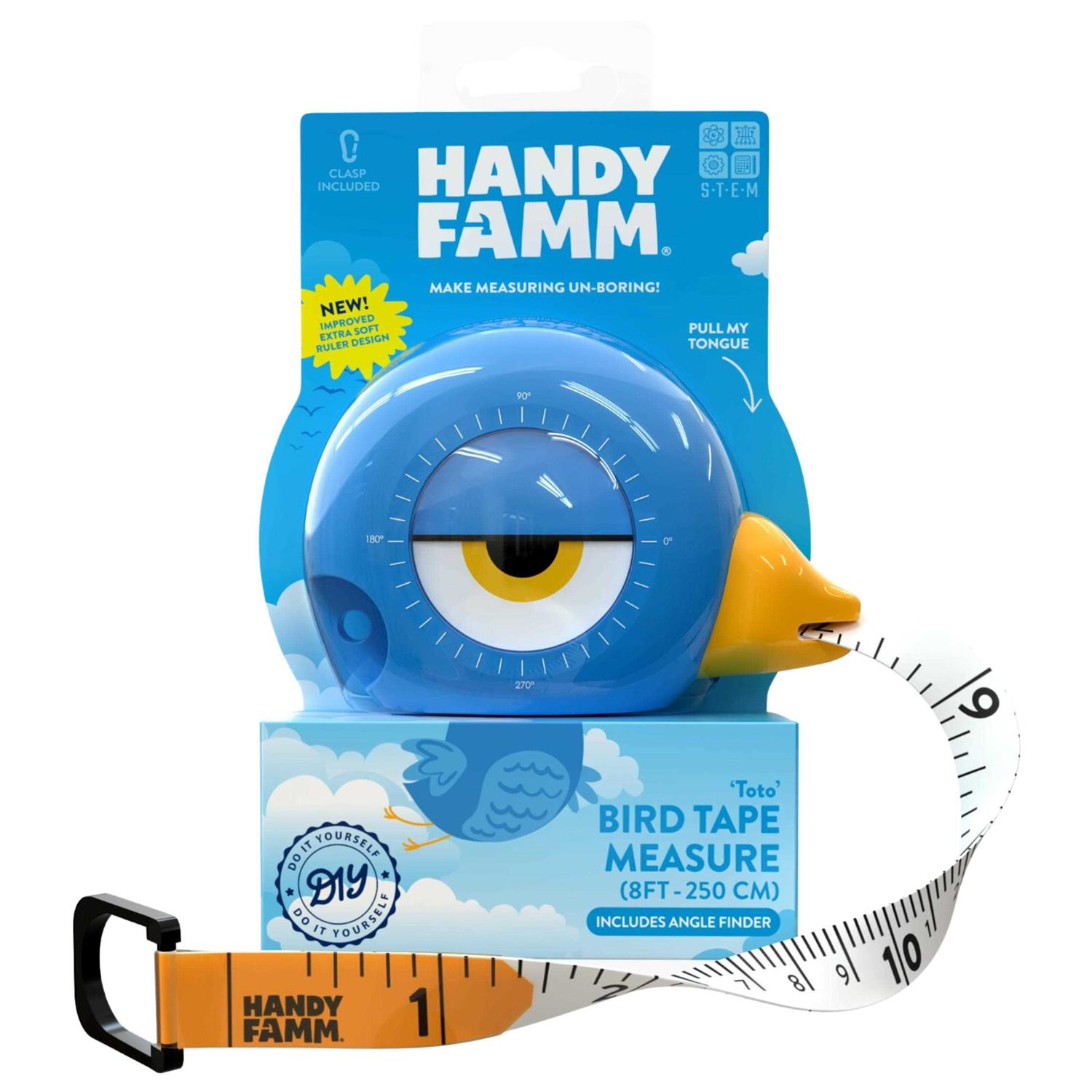 Handy Famm 250cm 8 ft. Metric Bird Kids Tape Measure - Zenithce