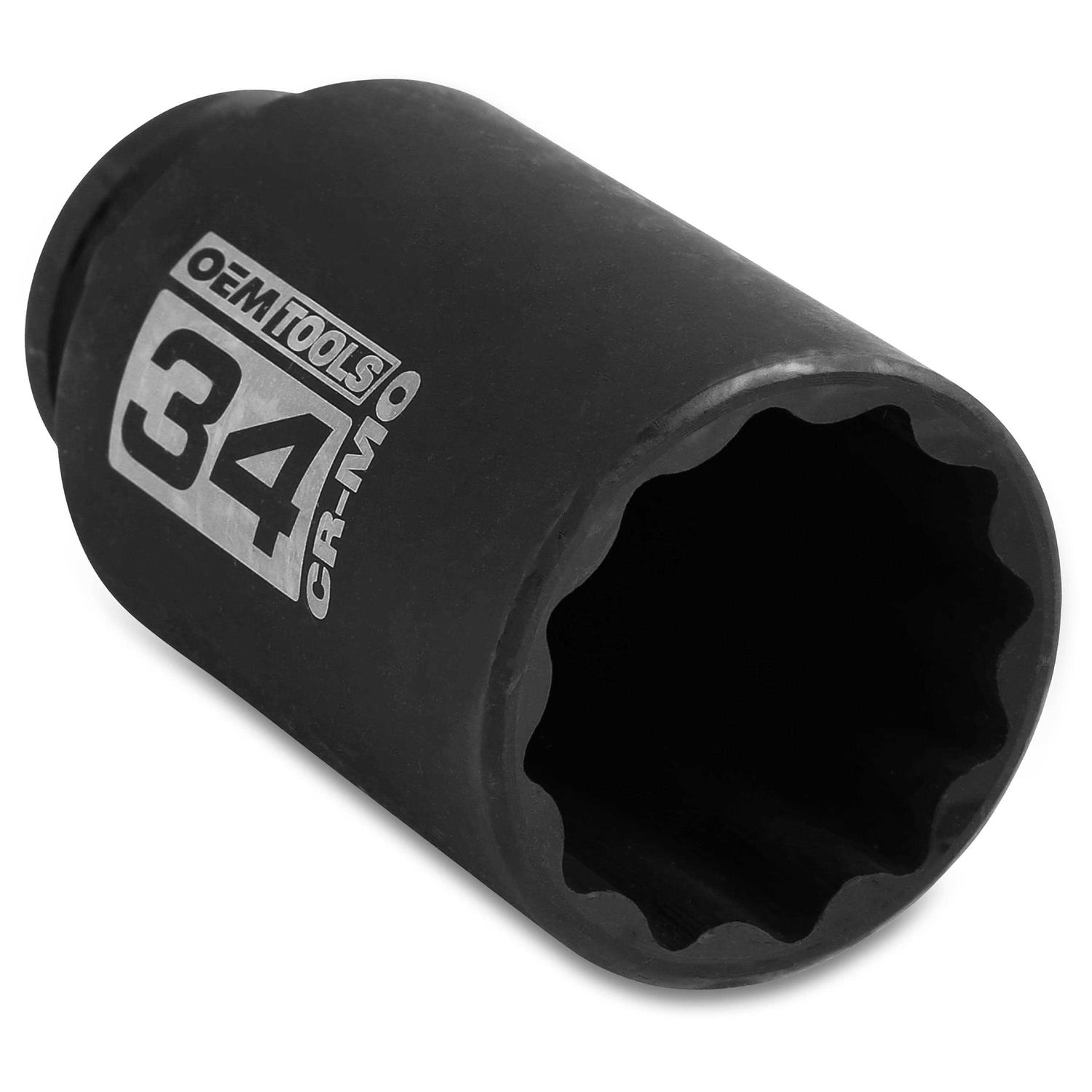 OEMTOOLS 0.50 in Drive 12-Pt 30mm Axle Nut Socket 24714 - Zenithce