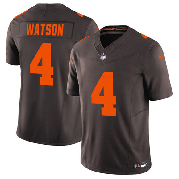 Cleveland Browns #4 Deshaun Watson Brown 2025 F.U.S.E. Alpha Dawg Limited Stitched Jersey - Zenithce