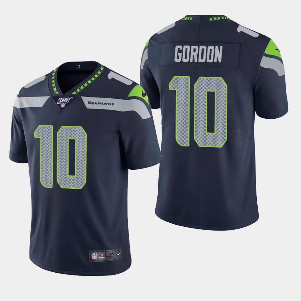 Seahawks 10 Josh Gordon Navy 100th Season Vapor Limited Stitched Jersey - Zenithce