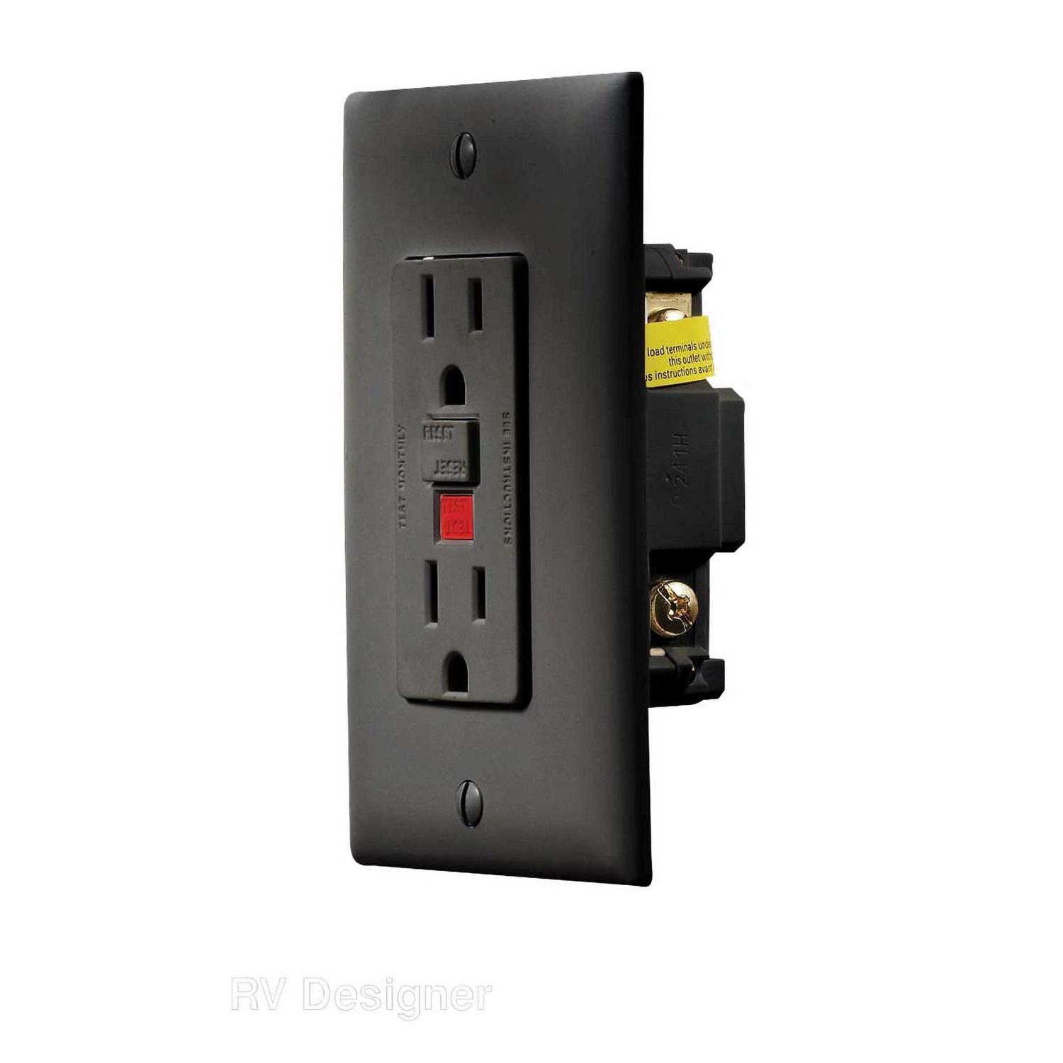 RV Designer S801 Dual Gfci Outlet With Cover Plate - Zenithce