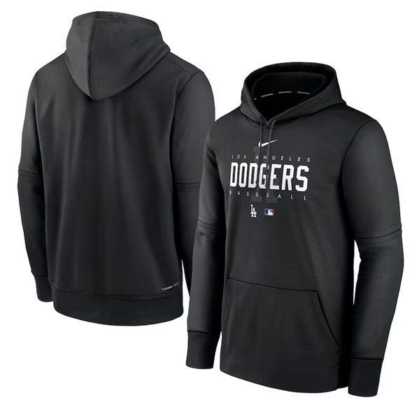 Los Angeles Dodgers Black Performance Pullover Hoodie - Zenithce