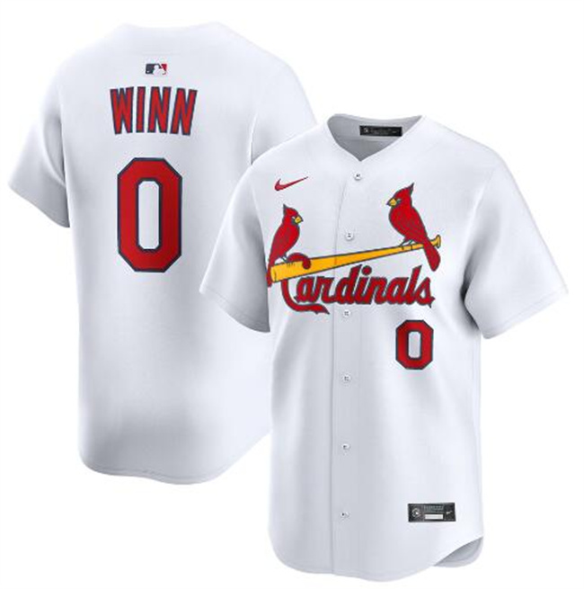 St. Louis Cardinals #0 Masyn Winn White Home Limited Stitched Jersey - Zenithce