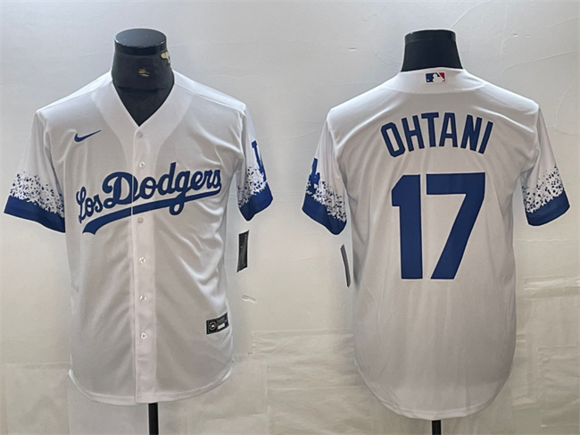Los Angeles Dodgers #17 Shohei Ohtani White City Connect Cool Base Stitched Jersey - Zenithce