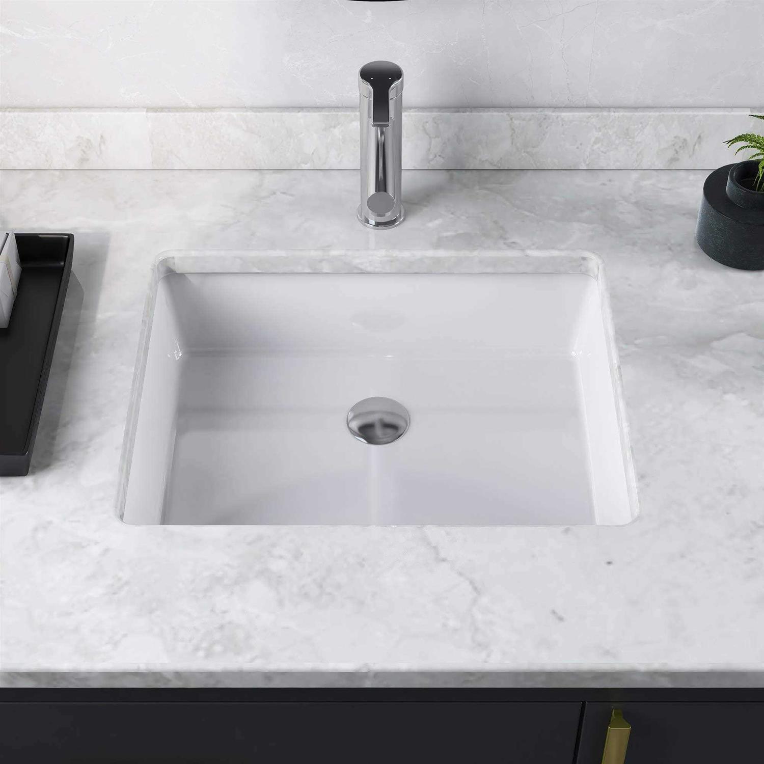 DeerValley DV-1U101 Rectangular Undermount Bathroom Sink - Zenithce