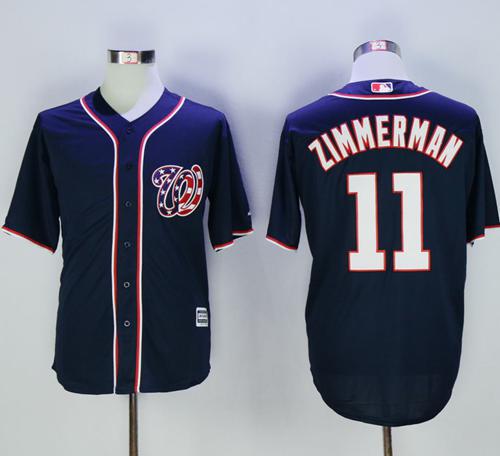 Nationals #11 Ryan Zimmerman Navy Blue New Cool Base Stitched Jersey - Zenithce