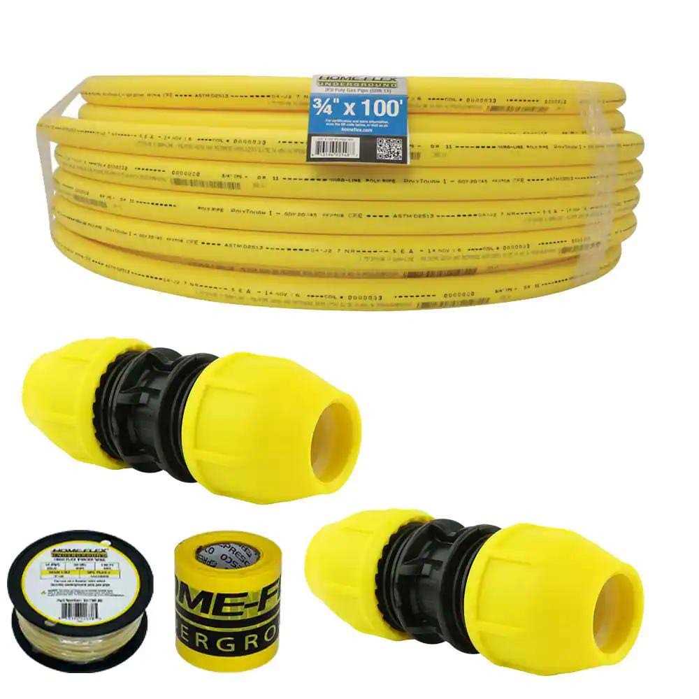 Home-Flex Underground 3/4 in. MIP x 3/4 in. Dia. Insert Poly Meter Riser 18-440-007 - Zenithce