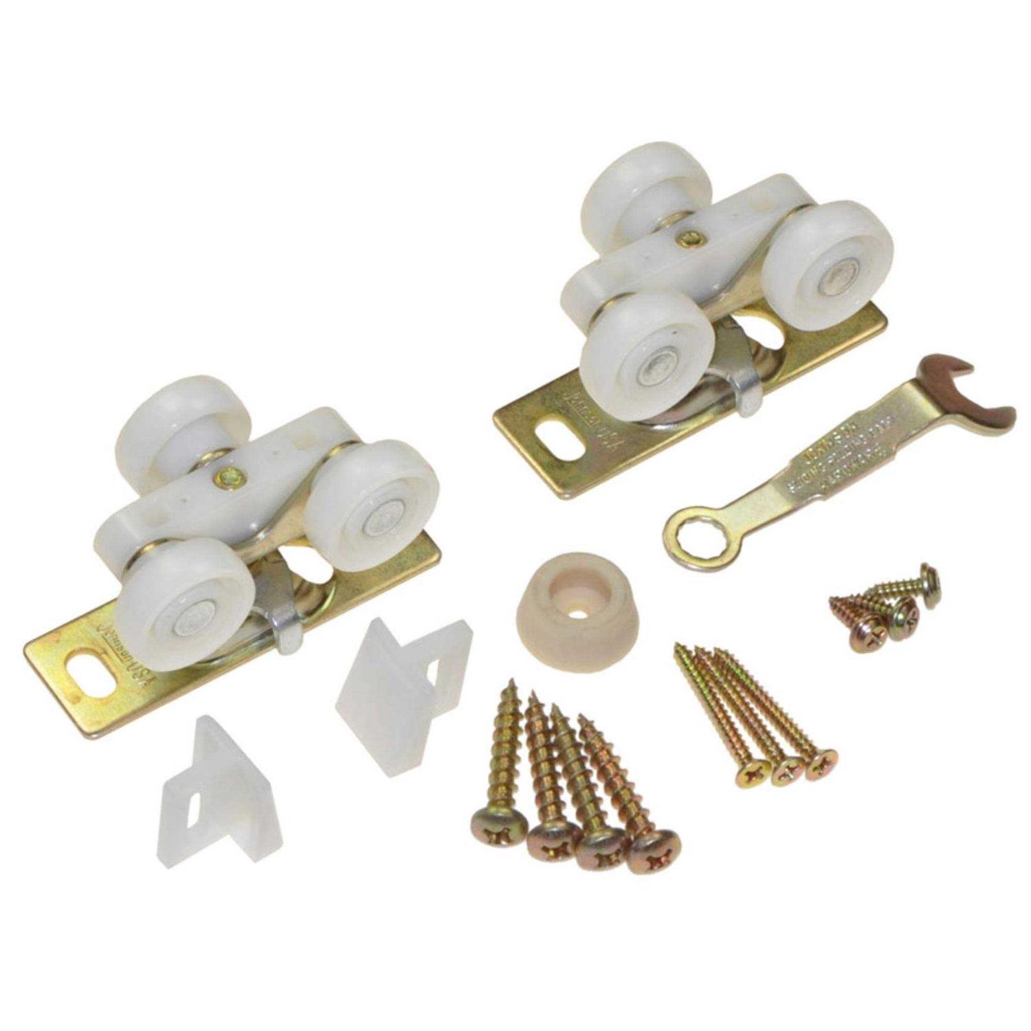Johnson Hardware Johnson Aluminum Bypass Door Hardware Set 2200602D - Zenithce