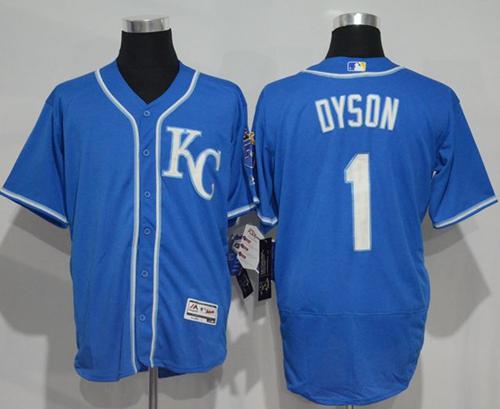 Royals #1 Jarrod Dyson Royal Blue Flexbase Authentic Collection Stitched Jersey - Zenithce