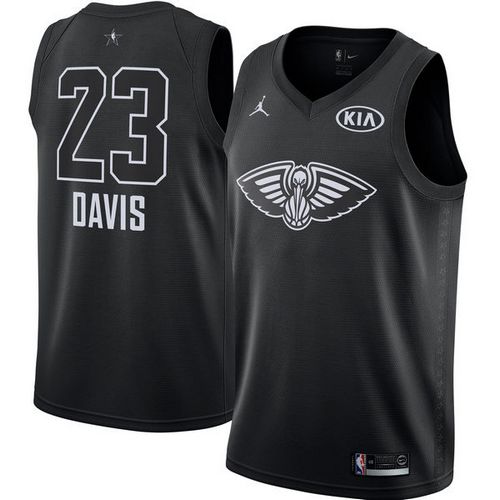 Pelicans #23 Anthony Davis Black Jordan Swingman 2018 All-Star Game Jersey - Zenithce