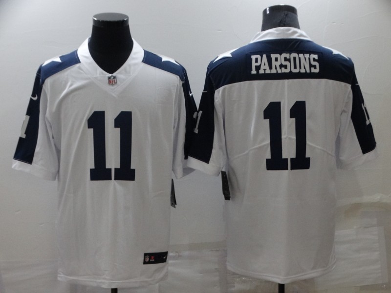 Dallas Cowboys #11 Micah Parsons White Navy Vapor Limited Stitched Jersey - Zenithce