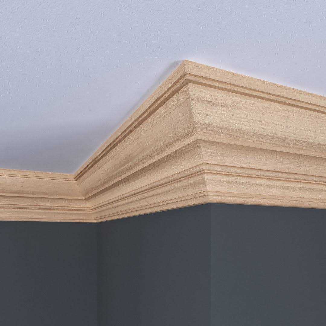 Ornamental Mouldings 4-1/2-in x 8-ft White Hardwood Unfinished Crown Moulding 1707-8FTWHW - Zenithce