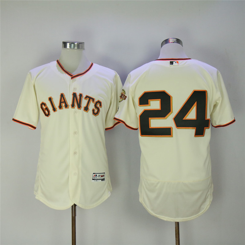 San Franciscoc Giants #24 Willie Mays Cream Flexbase Stitched Jersey - Zenithce