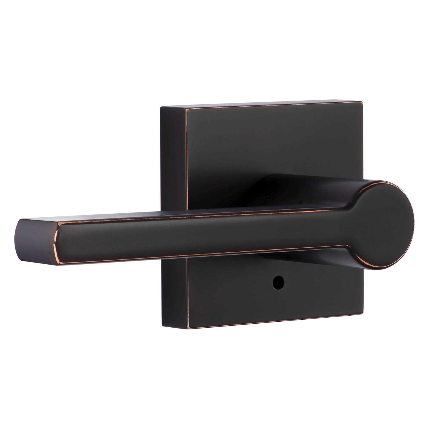 Miseno Lorton Flat Bar Privacy Door Lever Set - Zenithce