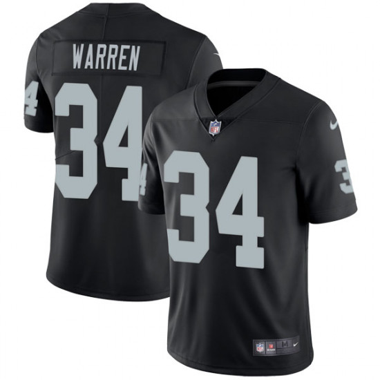 Raiders #34 Chris Warren Black Vapor Untouchable Limited Stitched Jersey - Zenithce