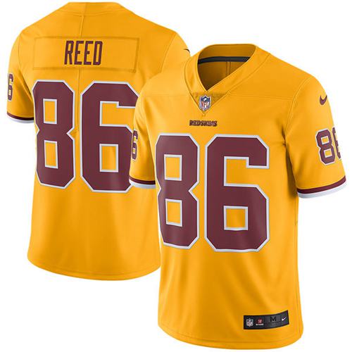 Redskins #86 Jordan Reed Gold Stitched Limited Rush Nike Jersey - Zenithce