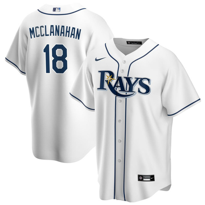 Tampa Bay Rays #18 Shane McClanahan White Cool Base Stitched Jersey - Zenithce