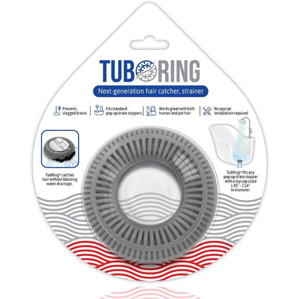 Tubring The Ultimate Tub Drain Protector Hair Catcher/Strainer/Snare - Zenithce