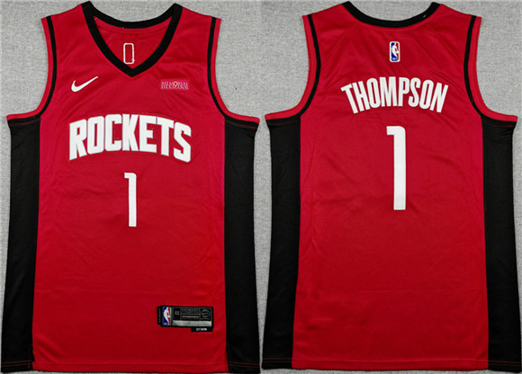 Houston Rockets #1 Amen Thompson Red Icon Edition Stitched Jersey - Zenithce
