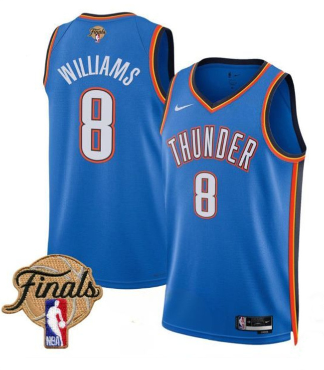 Oklahoma City Thunder #8 Jalen Williams Blue 2025 Finals Icon Edition Stitched Jersey - Zenithce