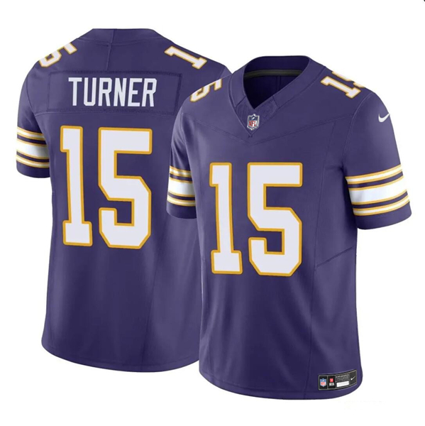 Minnesota Vikings #15 Dallas Turner Purple 2024 Draft F.U.S.E. Throwback Vapor Untouchable Limited Stitched Jersey - Zenithce