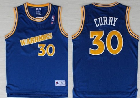 Golden State Warriors #30 Stephen Curry 1988-89 Blue Swingman Throwback Jersey - Zenithce