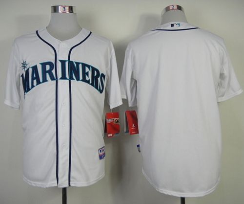 Mariners Blank White Cool Base Stitched Jersey - Zenithce