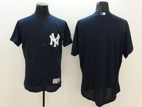 Yankees Blank Navy Blue Flexbase Authentic Collection Stitched Jersey - Zenithce