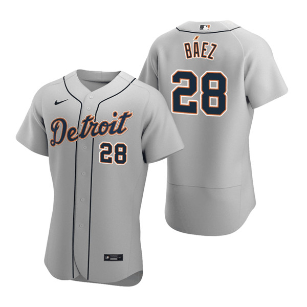 Detroit Tigers #28 Javier Báez Grey Flex Base Stitched Jersey - Zenithce