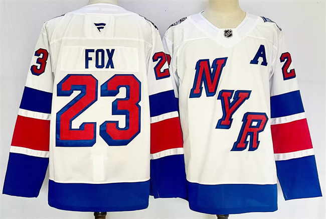 New York Rangers #23 Adam Fox White 2024-25 Stadium Series Stitched Jersey - Zenithce
